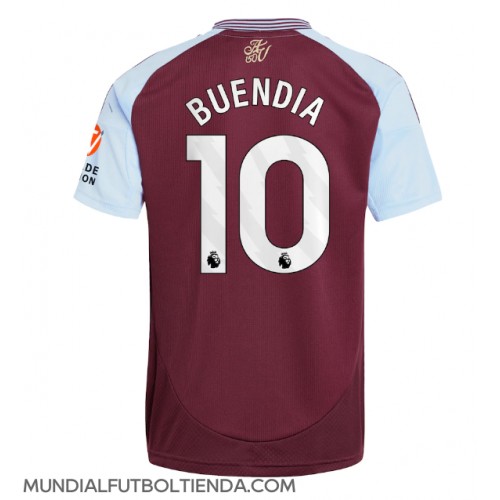 Camiseta Aston Villa Emiliano Buendia #10 Primera Equipación Replica 2024-25 mangas cortas